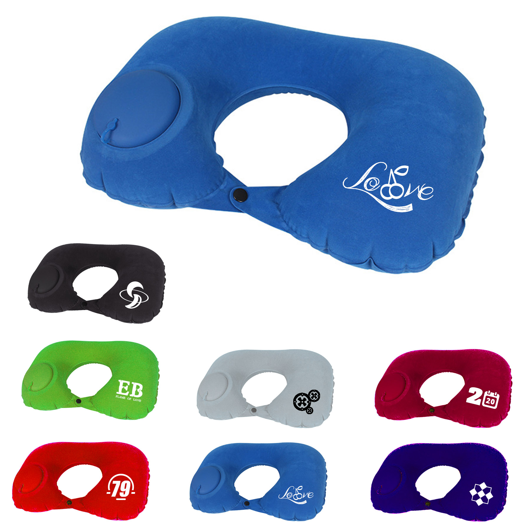 FlyFlyPromos - Inflatable Travel Neck Pillow Image 1 - Promotional Product